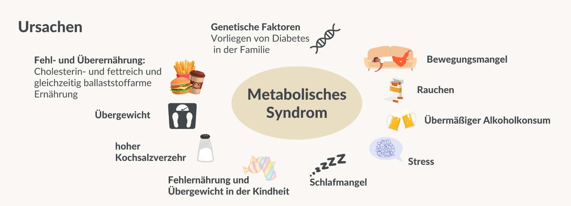Die Ursachen des metabolischen Syndroms